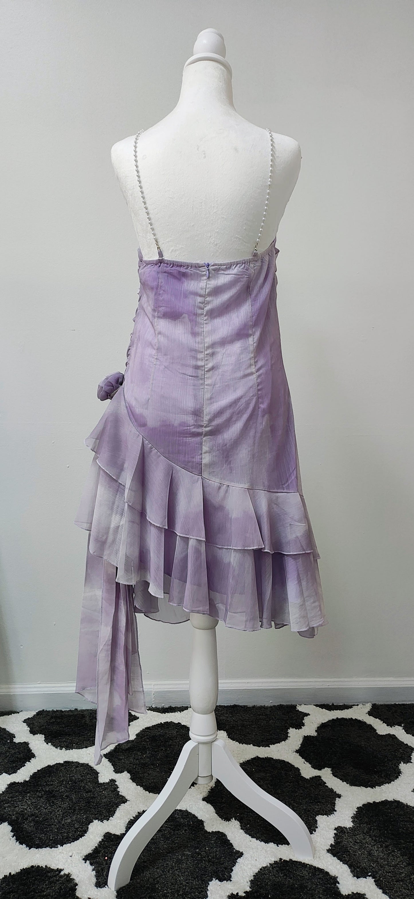 Lilac pearl prom dress
