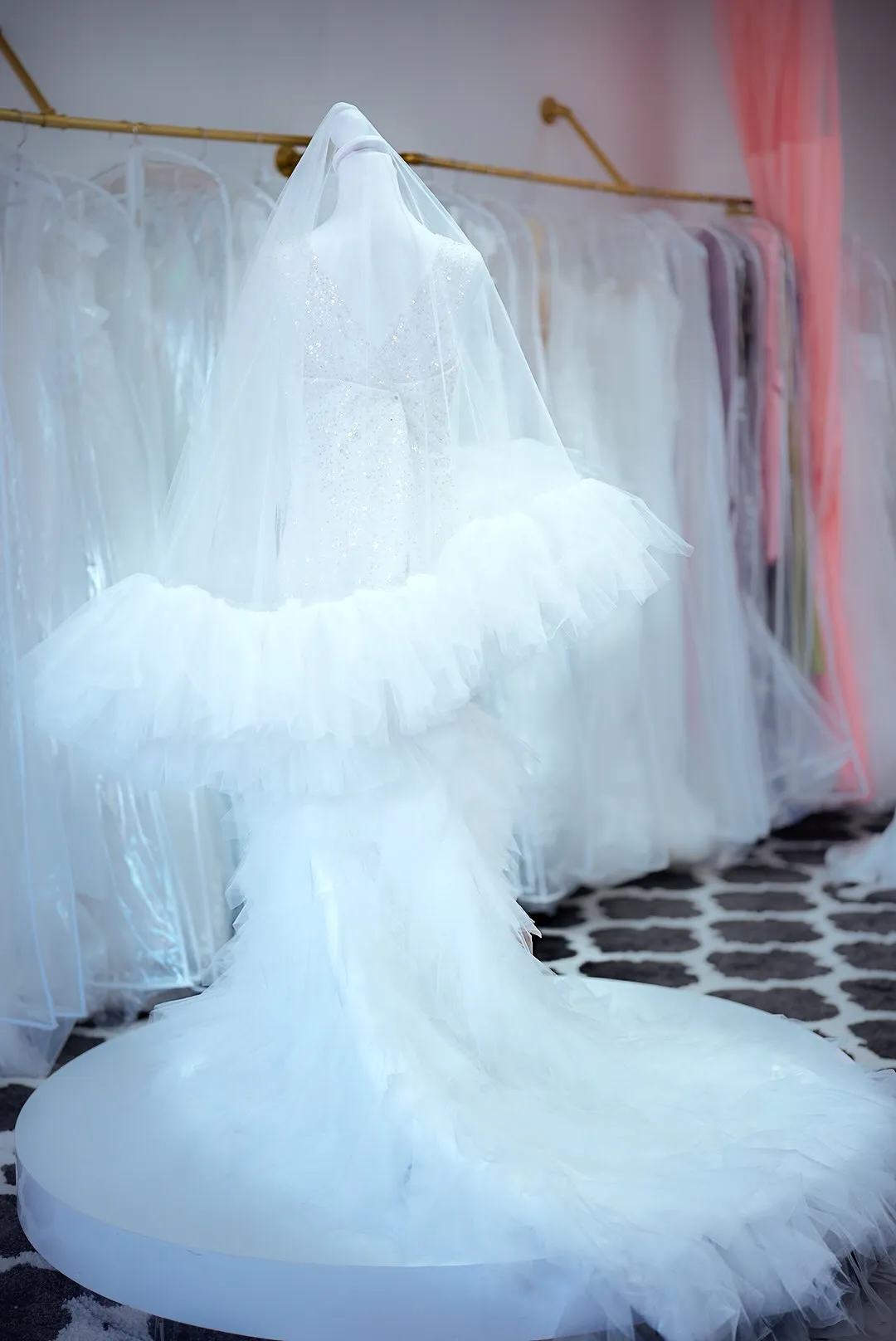 White sequin mermaid dress photo 3