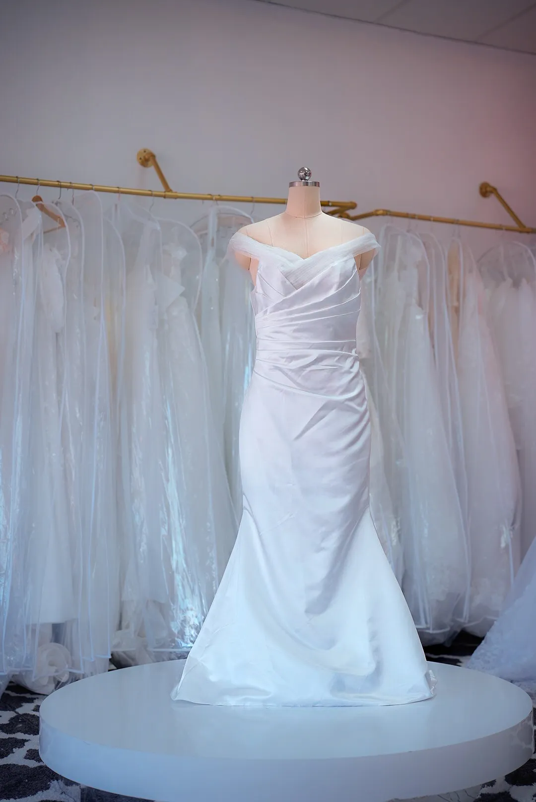 White satin mermaid dress